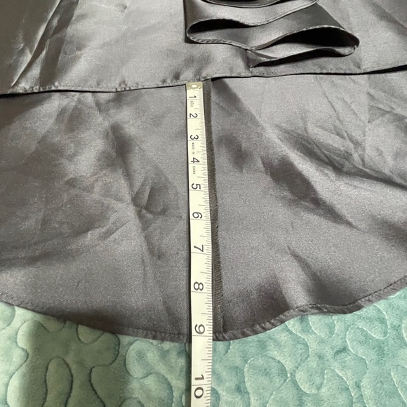 RM Richards Gown Sz 8P Dress Gray Lace Sequins Bow Hi-Low V-Neck Looks New! - Picture 9 of 11